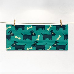 Happy Dogs Animals Pattern Hand Towel by Ket1n9