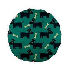 Happy Dogs Animals Pattern Standard 15  Premium Round Cushions by Ket1n9