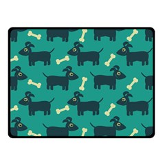 Happy Dogs Animals Pattern Two Sides Fleece Blanket (small) by Ket1n9