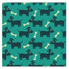 Happy Dogs Animals Pattern Square Satin Scarf (36  X 36 ) by Ket1n9