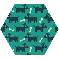 Happy Dogs Animals Pattern Wooden Puzzle Hexagon by Ket1n9