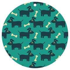 Happy Dogs Animals Pattern Uv Print Acrylic Ornament Round by Ket1n9