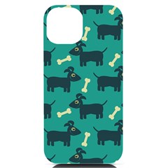 Happy Dogs Animals Pattern Iphone 14 Black Uv Print Case by Ket1n9