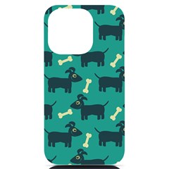 Happy Dogs Animals Pattern Iphone 14 Pro Black Uv Print Case by Ket1n9