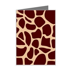 Animal Print Girraf Patterns Mini Greeting Card by Ket1n9