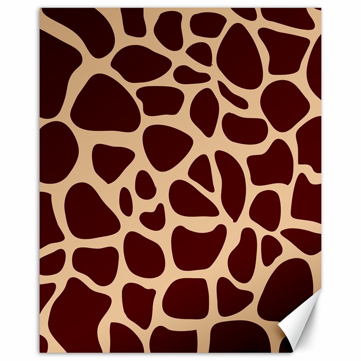 Animal Print Girraf Patterns Canvas 16  x 20 