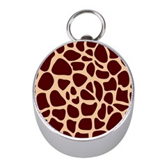 Animal Print Girraf Patterns Mini Silver Compasses by Ket1n9