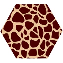 Animal Print Girraf Patterns Wooden Puzzle Hexagon by Ket1n9