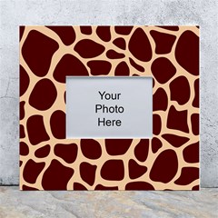 Animal Print Girraf Patterns White Wall Photo Frame 5  X 7 