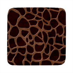 Animal Print Girraf Patterns Square Wood Guitar Pick Holder Case And Picks Set