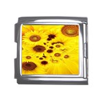 Beautiful Sunflowers Mega Link Italian Charm (18mm) Front