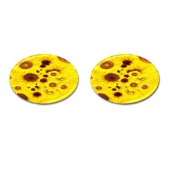 Beautiful Sunflowers Cufflinks (oval) by Ket1n9