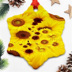 Beautiful Sunflowers Ornament (snowflake)