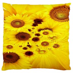 Beautiful Sunflowers Standard Premium Plush Fleece Cushion Case (two Sides)