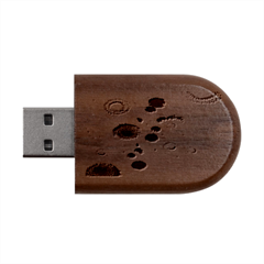 Beautiful Sunflowers Wood Oval Usb Flash Drive by Ket1n9