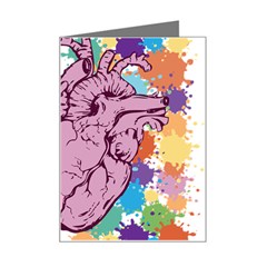 Brain Heart Balance Emotion Mini Greeting Card by Maspions