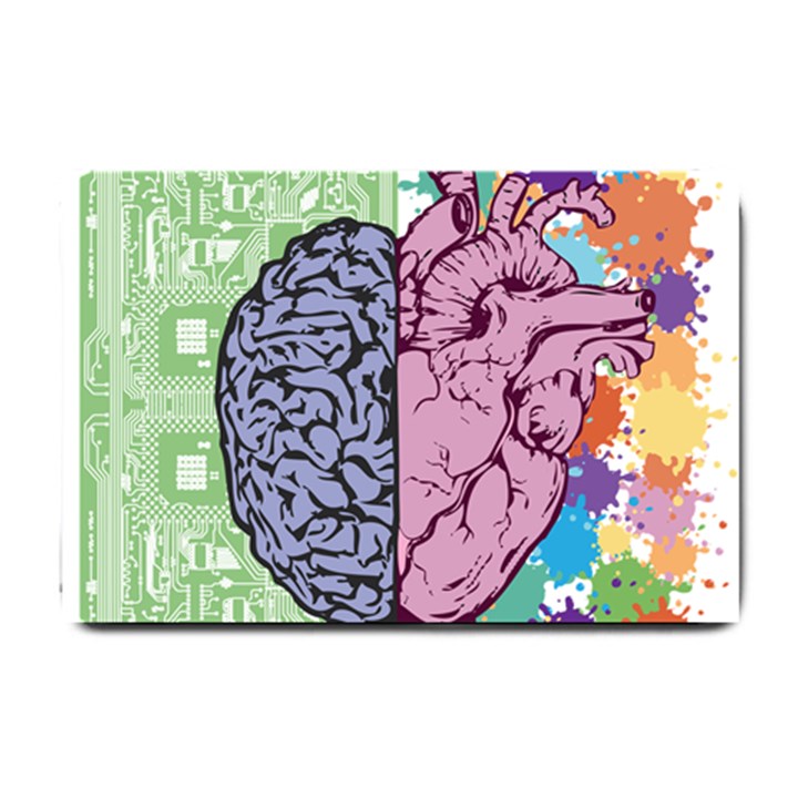 Brain Heart Balance Emotion Small Doormat