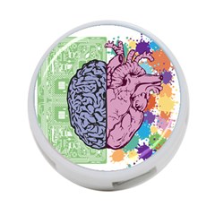 Brain Heart Balance Emotion 4-port Usb Hub (two Sides)