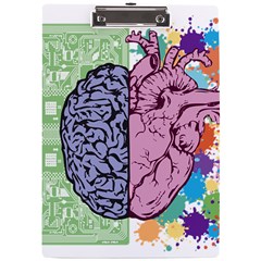 Brain Heart Balance Emotion A4 Acrylic Clipboard by Maspions