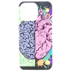 Brain Heart Balance Emotion Iphone 15 Pro Max Black Uv Print Pc Hardshell Case by Maspions