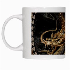 Fantasy Dragon Pentagram White Mug