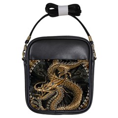 Fantasy Dragon Pentagram Girls Sling Bag