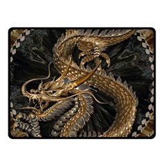 Fantasy Dragon Pentagram Two Sides Fleece Blanket (small)