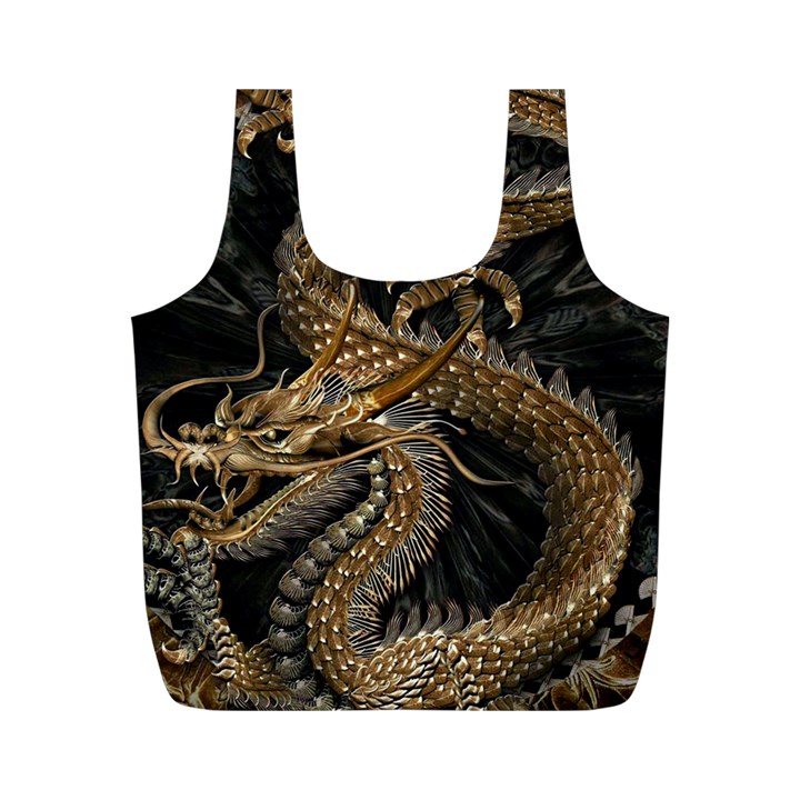 Fantasy Dragon Pentagram Full Print Recycle Bag (M)