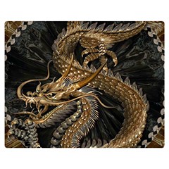 Fantasy Dragon Pentagram Two Sides Premium Plush Fleece Blanket (teen Size) by Maspions