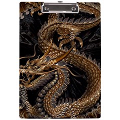 Fantasy Dragon Pentagram A4 Acrylic Clipboard by Maspions