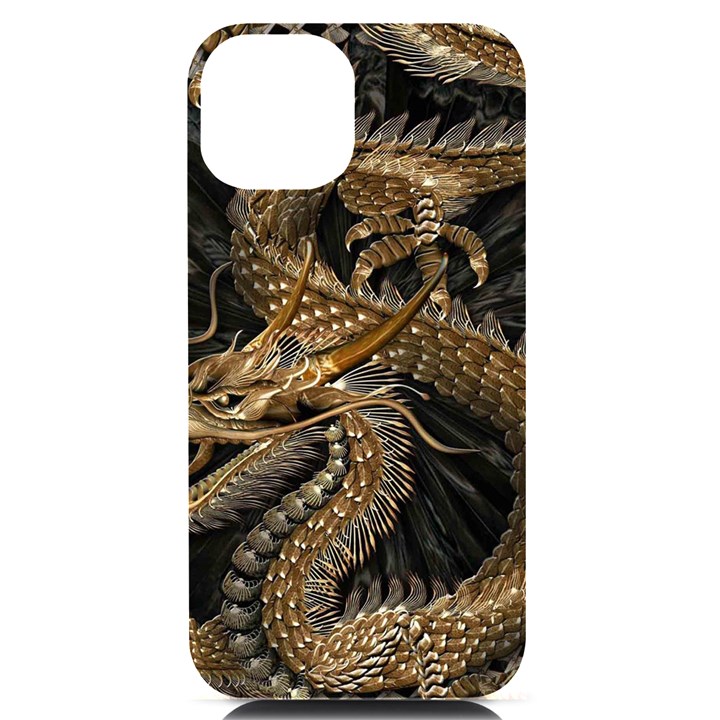 Fantasy Dragon Pentagram iPhone 14 Black UV Print Case