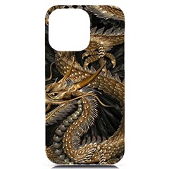 Fantasy Dragon Pentagram Iphone 14 Pro Max Black Uv Print Case by Maspions