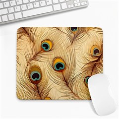 Vintage Peacock Feather Peacock Feather Pattern Background Nature Bird Nature Large Mousepad