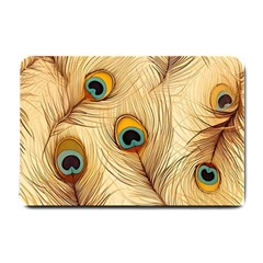 Vintage Peacock Feather Peacock Feather Pattern Background Nature Bird Nature Small Doormat