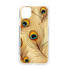 Vintage Peacock Feather Peacock Feather Pattern Background Nature Bird Nature Iphone 11 Tpu Uv Print Case by Maspions