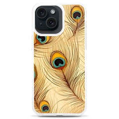 Vintage Peacock Feather Peacock Feather Pattern Background Nature Bird Nature Iphone 15 Plus Tpu Uv Print Case by Maspions