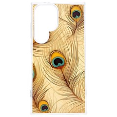 Vintage Peacock Feather Peacock Feather Pattern Background Nature Bird Nature Samsung Galaxy S24 Plus 6 7 Inch Tpu Uv Case by Maspions