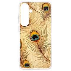 Vintage Peacock Feather Peacock Feather Pattern Background Nature Bird Nature Samsung Galaxy S24 Ultra 6 9 Inch Tpu Uv Case by Maspions