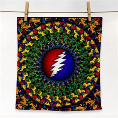 Grateful Dead Bear Pattern Face Towel