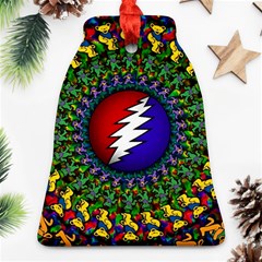 Grateful Dead Bear Pattern Bell Ornament (two Sides)