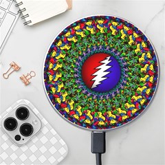 Grateful Dead Bear Pattern Wireless Fast Charger(white)