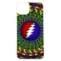 Grateful Dead Bear Pattern Iphone 15 Pro Tpu Uv Print Case