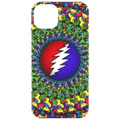 Grateful Dead Bear Pattern Iphone 15 Pro Black Uv Print Pc Hardshell Case by Maspions