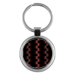 Geometric Pulse Print Design Key Chain (round) by dflcprintsclothing