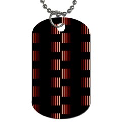 Geometric Pulse Print Design Dog Tag (two Sides)