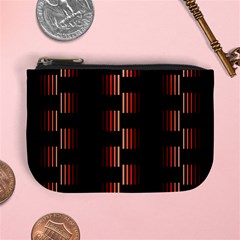 Geometric Pulse Print Design Mini Coin Purse by dflcprintsclothing