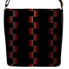 Geometric Pulse Print Design Flap Closure Messenger Bag (s)