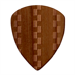 Geometric Pulse Print Design Wood Guitar Pick (set Of 10) by dflcprintsclothing