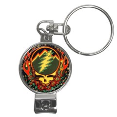 Grateful Dead Steal Your Face Deadhead Hippie Logo Music Nail Clippers Key Chain by Perong