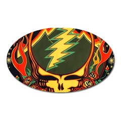 Grateful Dead Steal Your Face Deadhead Hippie Logo Music Oval Magnet by Perong